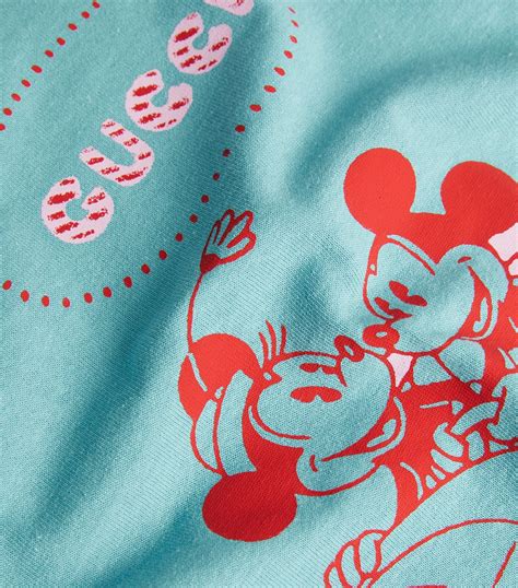 gucci mickey mouse t shirt|Womens Gucci blue x Disney Mickey And Minnie .